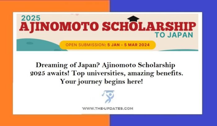 Beasiswa s2 dari ajinomoto di jepang