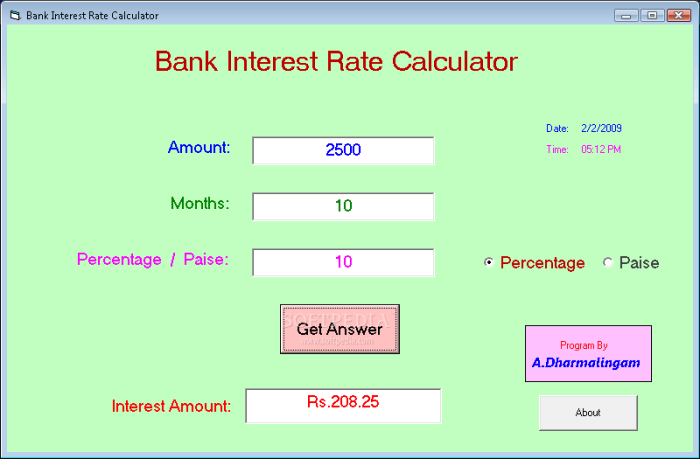 Cara menghitung bunga bank