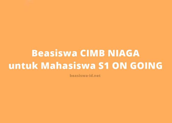 Beasiswa s1 dari cimb foundation