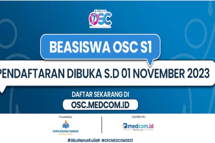 Beasiswa s1 dari osc scholarship