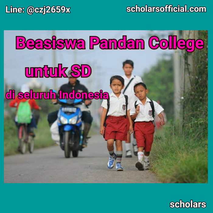 Beasiswa pandan collage untuk pelajar sd