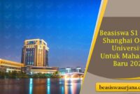 Beasiswa s1 s2 dan s3 di shanghai university china