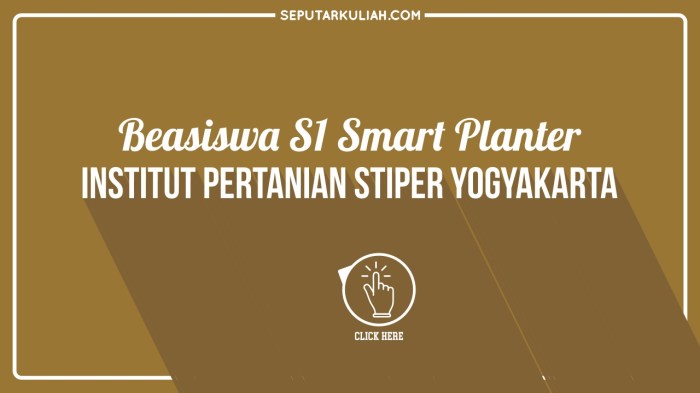 Beasiswa s1 smart planters di instiper yogyakarta 2