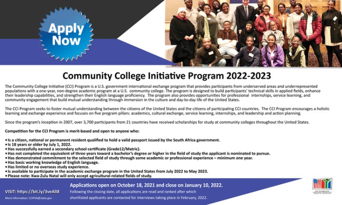 Beasiswa community college initiative program ccip kembali dibuka