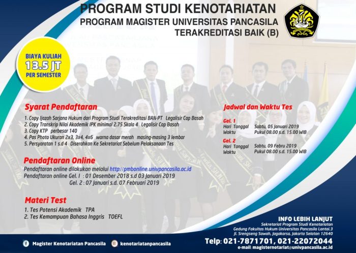 Pendaftaran universitas pancasila