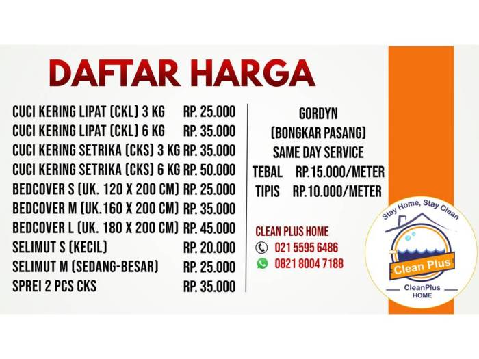 Cara menghitung harga laundry gorden