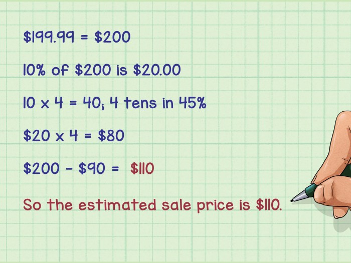 Discount find price cost selling percent