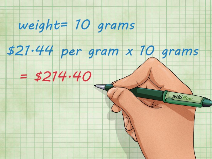 Cara menghitung emas per gram