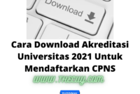Cara download akreditasi universitas