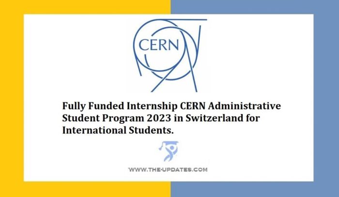 Beasiswa pelatihan mahasiswa s1 dan s2 dari cern