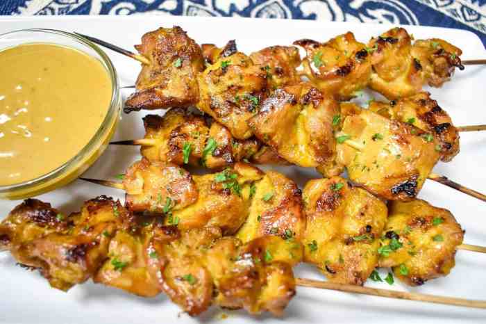 Satay chicken baked oven share network social