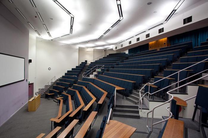 Hall lecture classroom university auditorium seating fixed furniture architecture school rooms learning board ki integral room styles choose lectures ideas