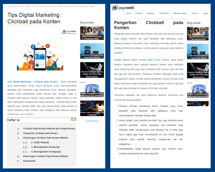 Contoh artikel website