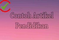 Contoh judul artikel pendidikan