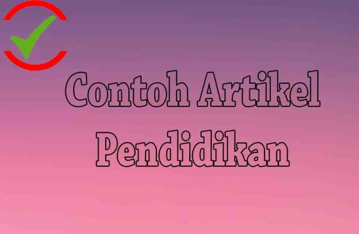 Contoh judul artikel pendidikan