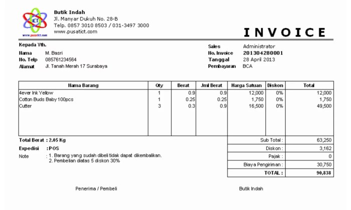 Faktur pajak bahasa inggris