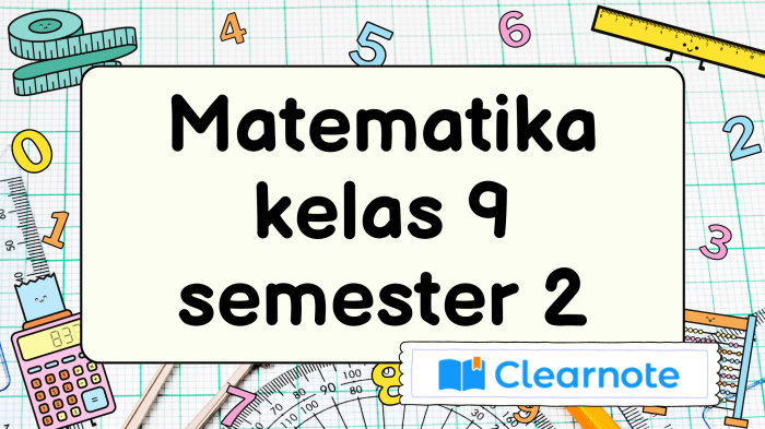 Materi kelas 9 matematika semester 2