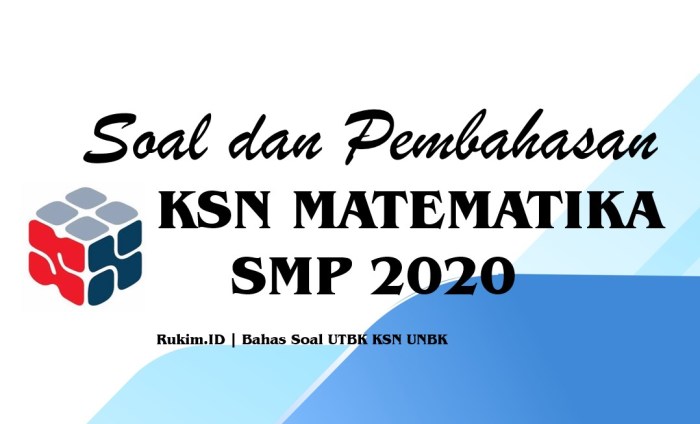 Soal un smp 2020 matematika