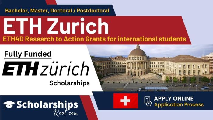 Beasiswa penelitian di eth zurich swiss untuk mahasiswa s1 s2 s3