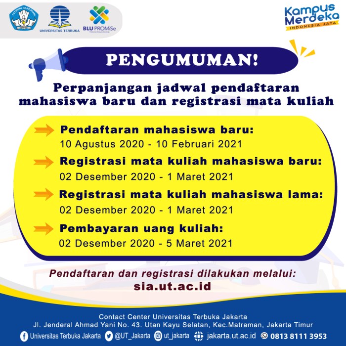 Pendaftaran program s2 universitas terbuka