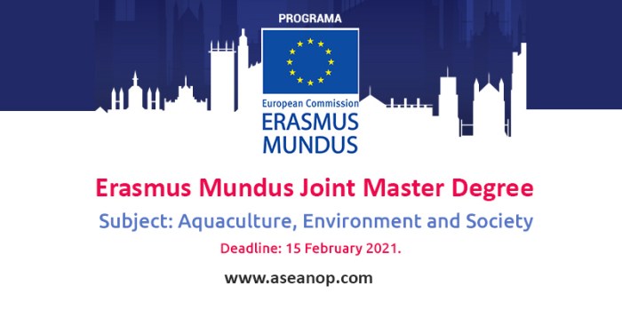 Aquaculture mundus erasmus degree furthering receiving aces desirous commenced