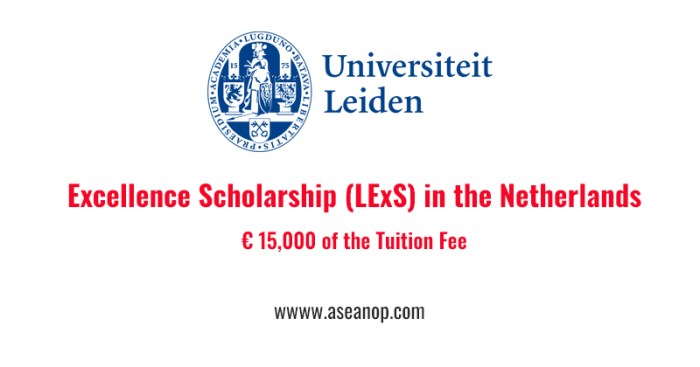 Leiden university excellence scholarship lexs s2 1