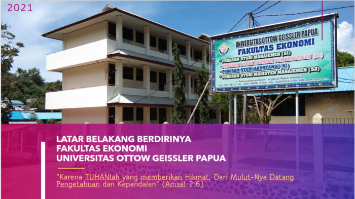 Logo universitas ottow geissler papua