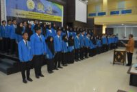 Pgri palembang universitas mpm ketua siapkan resmi dilantik rektor drs aula gedung diwakili mpd pengurus sukardi melantik