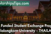 Chulalongkorn asean scholarship scholarships funded