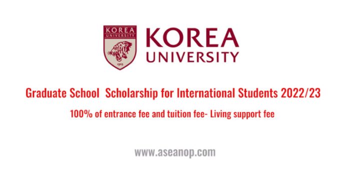 Korea university graduate scholarship s2 1