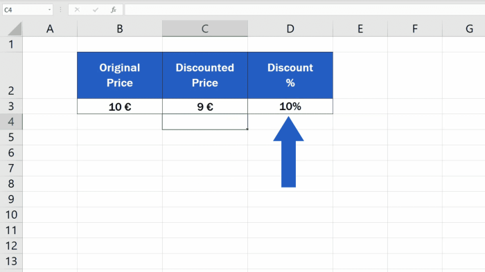 Cara menghitung diskon persen di excel