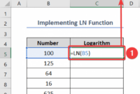 Cara menghitung log di excel