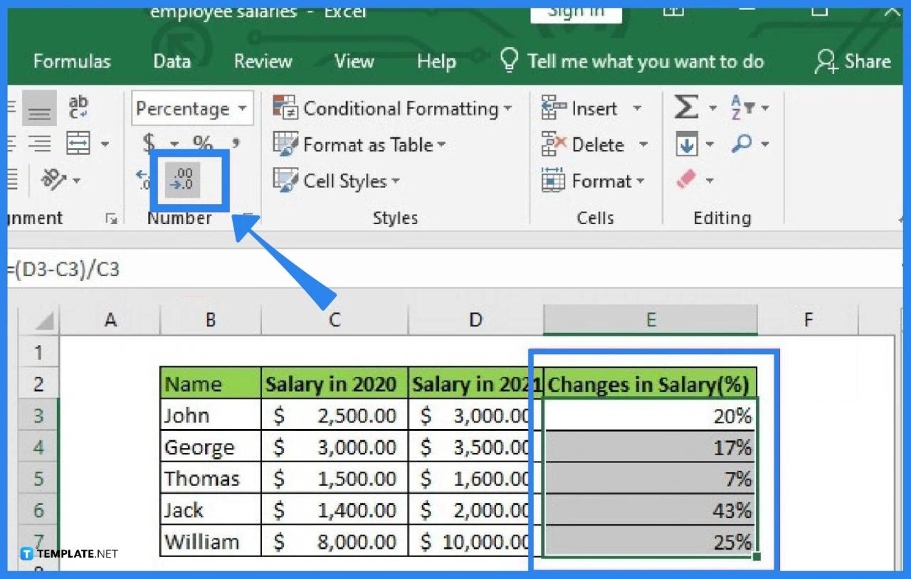 Cara menghitung persentase harga di excel