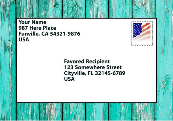 Letter address addressing sample format if phone number faq mail