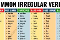 Kata kerja bahasa inggris irregular