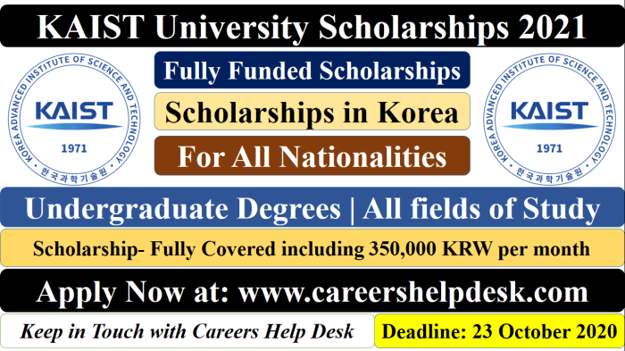 Kaist international graduate scholarship s2 1