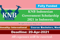 Scholarship funded fully knb indonesian