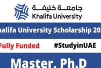 Master research teaching scholarship mrts khalifa university s2 1