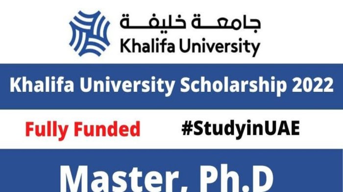 Master research teaching scholarship mrts khalifa university s2 1