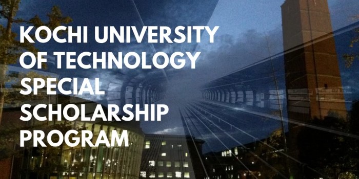 Special scholarship program kochi university of technology s3 2