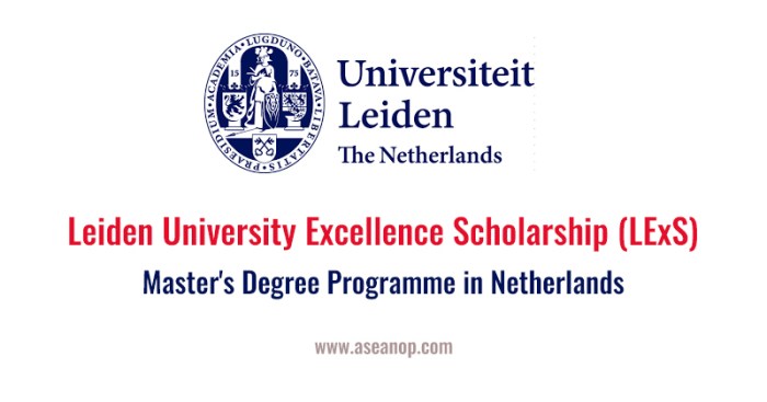 Leiden netherlands excellence scholarship lexs