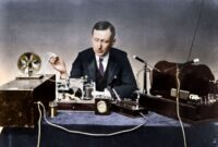 Invention invented marconi guglielmo wireless inventor telegraphy 1896 1901 transmission wave 1900