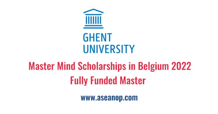 Master mind scholarship university of ghent s2 1