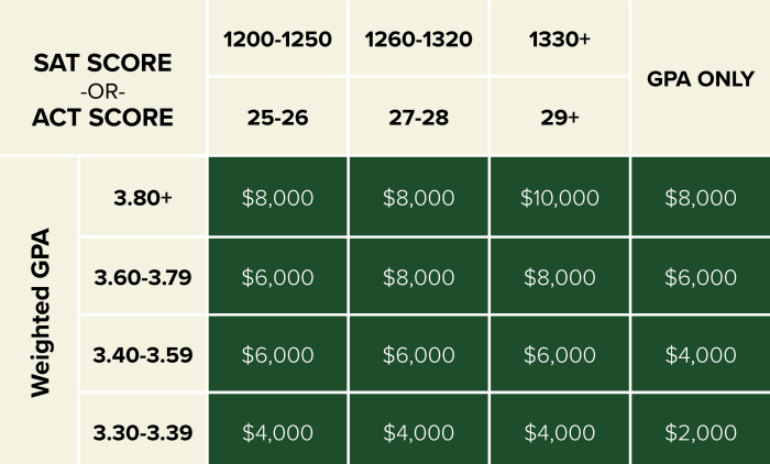 Merit scholarships