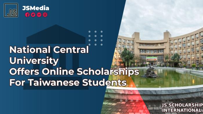 Beasiswa kuliah di national central university ncu taiwan