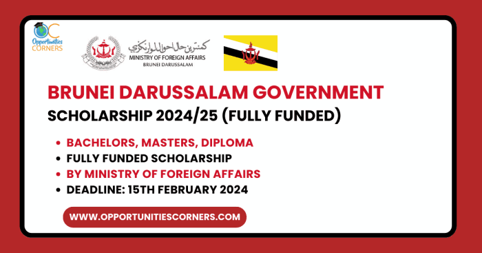 Beasiswa diploma s1 dan s2 dari bdgs di brunei darussalam