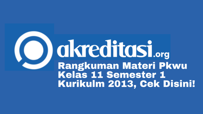 Contoh soal kwu kelas 11 semester 1