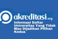 Universitas yang tidak mau dijadikan pilihan kedua