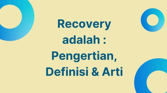 Recovery artinya dalam bahasa indonesia