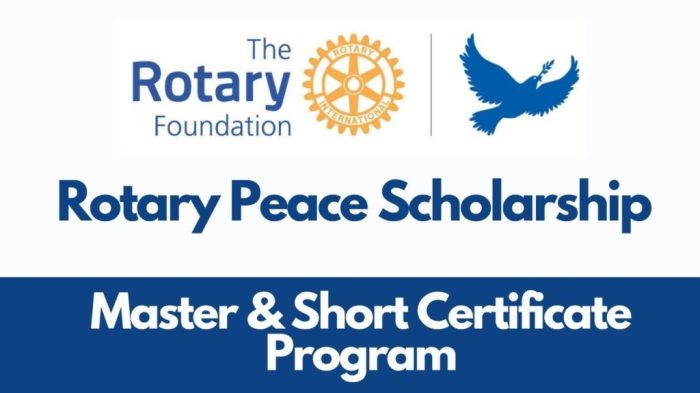 Fellowships rotary peace certificates degrees master